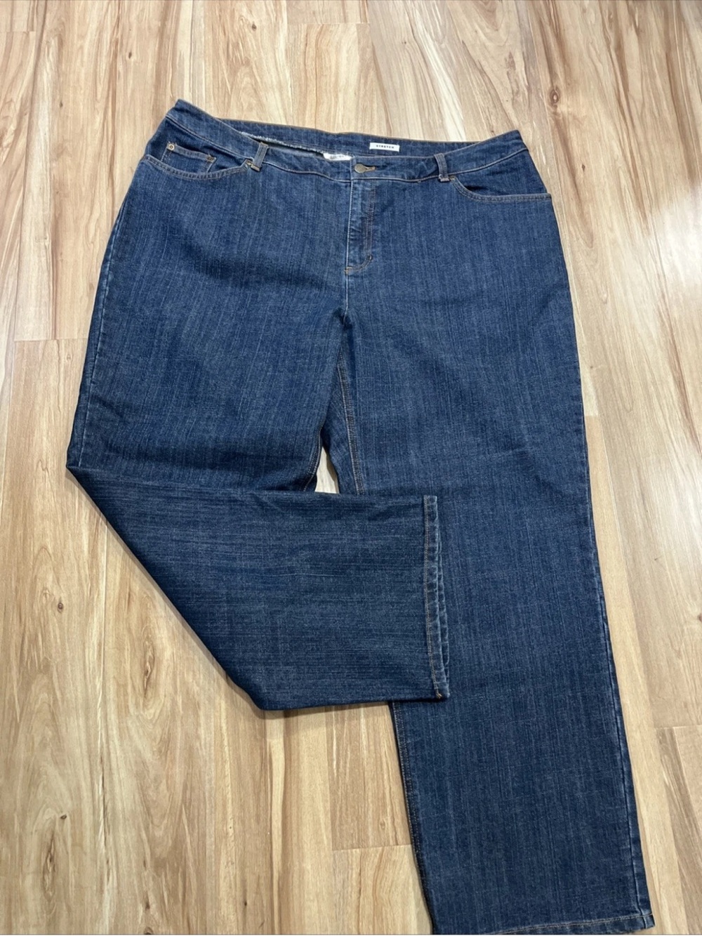 Jones New York Dark Blue Straight-Leg Jeans Size 24 W